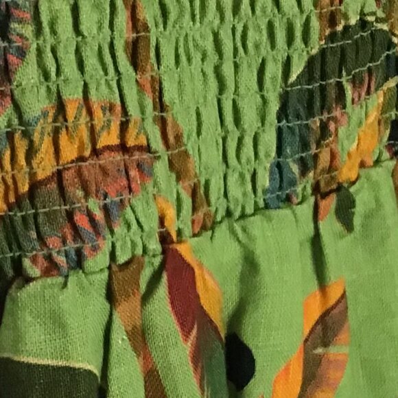 FARM RIO Antro Green Tie Front Linen Dress - Picture 9 of 14